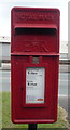Close up, Elizabeth II postbox on Newcastle Road in CW11 4SS
