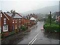 Court Road Malvern on a very wet day in WR14 3NT