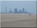 Crowded beach at Redcar in TS10 3AG