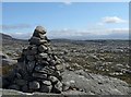 Cairn on rocky moorland, South Harris in HS3 3HA