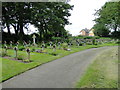 Row upon row of Royal Naval Hospital grave markers in NR30 5TT