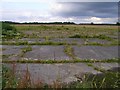 Derelict hardstanding, Holmsley airfield, New Forest in BH23 8EA