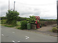 Postbox and phone box in Harker Marsh in CA15 7EH