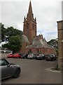 Church with spire, Invergowrie in DD2 5BA