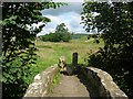 Packhorse bridge and squeeze stile in BD23 5LB