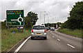 Approaching roundabout on A1065 in NR21 9QZ