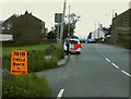 Warning sign and flag in BD13 3SE