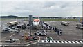 Plane loading at Edinburgh Airport in Ingliston