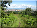 Footpath descending from Normanby Moor in TS6 0SZ