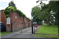 Brick wall at entrance to Larches House School from Larches Lane in PR2 1UA