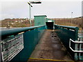 Across Bargoed railway station footbridge in CF81 9DQ