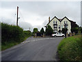 Imposing houses at a road junction above Tal-y-bont in Tal-y-bont (Ceredigion)