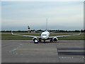 Aeroplane on the tarmac at East Midlands Airport in DE7 2TL