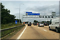 M25 westbound nearing junction 24 in EN6 5QE