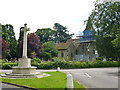 Little Berkhamsted war memorial and church in SG13 8LT