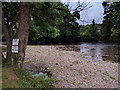 Shingle on the banks of the Exe at Exebridge in TA22 9AX