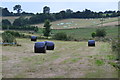 Bales in fields near Combe Hay in BA2 8BY