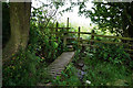 Footbridge and stile at Thorp Marsh in WF8 3EJ