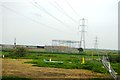 Pylons and sewage farm in TN29 9BQ