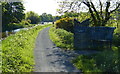 Seat along the towpath of the Union Canal, Ratho in EH28 8PD