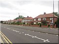 Semi-detached houses alongside the Great North Road, Gosforth in NE3 2DW
