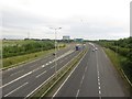 Looking north along the A1 at Gosforth in NE3 5RB