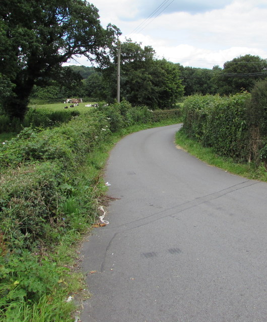 Southern end of Tyla Lane near Castleton in CF3 2XS