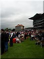 Racegoers at John Smith's in YO24 1JT