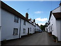 A street of terraced cottages in Audley End in CB11 4JB