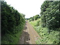 Railway heading south west from Ramsgreave and Wilpshire Railway Station in BB1 9PG