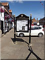 Crowland Town Notice Board on North Street in PE6 0FP