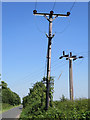 Power lines near Hutton Cranswick in YO25 9ES