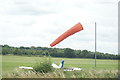View of the wind sock at Damyns Hall Aerodrome in RM14 2TN