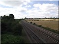 Midland main line railway south of Barkby Lane in LE7 2PZ