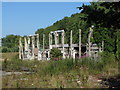 Remains of a hangar at RAF Yatesbury in SN11 8FA