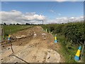 Muddy track, Morpeth Northern Bypass construction in NE61 3JL