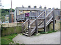 Footbridge over River Calder at Hey Road, Todmorden in OL14 6AR