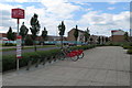 Bike sharing station by Warwick Avenue in MK10 7GA