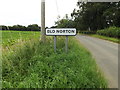Blo Norton Village Name sign on Hall Lane in IP22 2JD