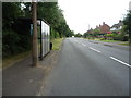 Bus stop and shelter on Hall Lane in LE67 5DX