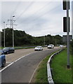 Vehicles approaching the western end of the M4 motorway at Pont Abraham in SA4 0FJ