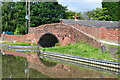 Bridge over canal marina entrance at Alvecote in B77 4FQ