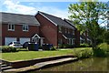 Modern houses by the canal at Tamworth in B77 1HD