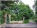 Gate piers at the entrance to Brunstock House in CA6 4EX