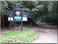 Burnham Beeches information board by Dukes Drive in SL2 3JX