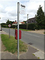 Bus Stop sign off The Street in North Lopham