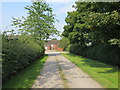 Driveway track to Skeath House Farm in ST18 9TD