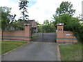 Gates to Sibthorpe House in NG14 5GT