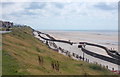Sea wall near Bispham, looking towards Blackpool in FY2 9HP