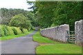 Boundary wall, Ladykirk estate in TD15 1XW